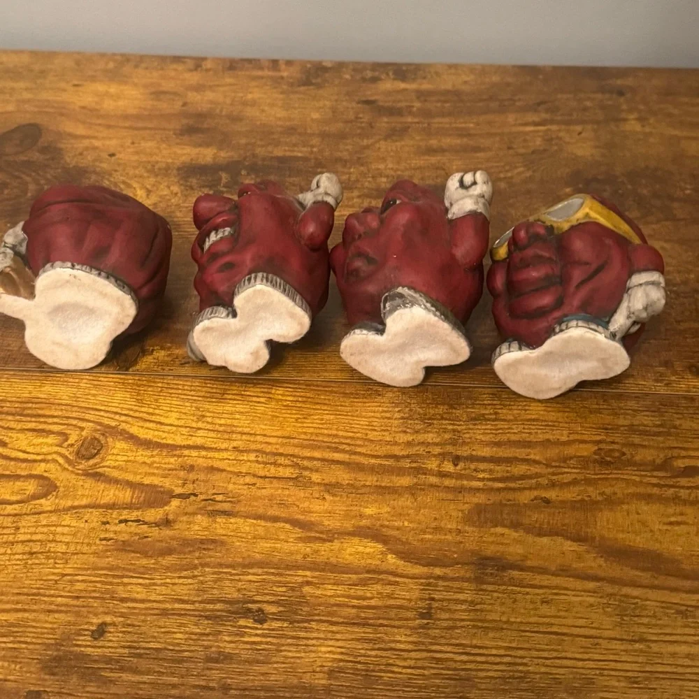 Vintage California Raisins Ceramic Figurines Set Of‎ 4 1980s Advertising Display